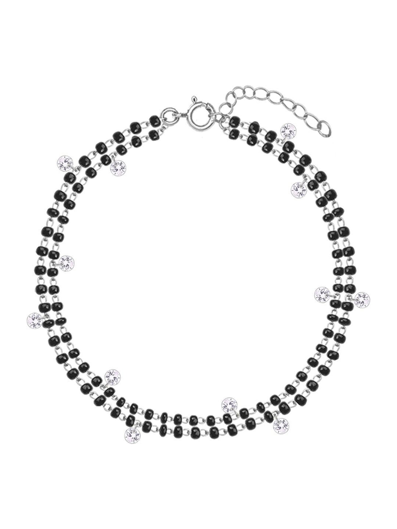 GIVA 92.5 Sterling Silver Dazzling Zircon Mangalsutra Bracelet for Women