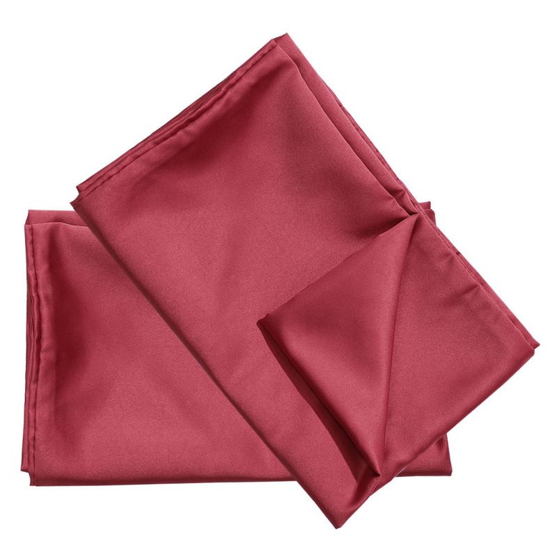 4 Pcs Queen 20"x30" Silk Satin Luxury Cooling Pillowcase Burgundy  - PiccoCasa