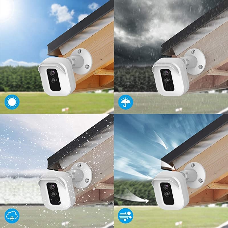 XT2 Camera Wall Mount Bracket Weather Proof 360&deg; Protective Plastic Housing Cover Case and Adjustable Mount for XT XT2 Indoor Outdoor Home Security Camera System White3 Packs