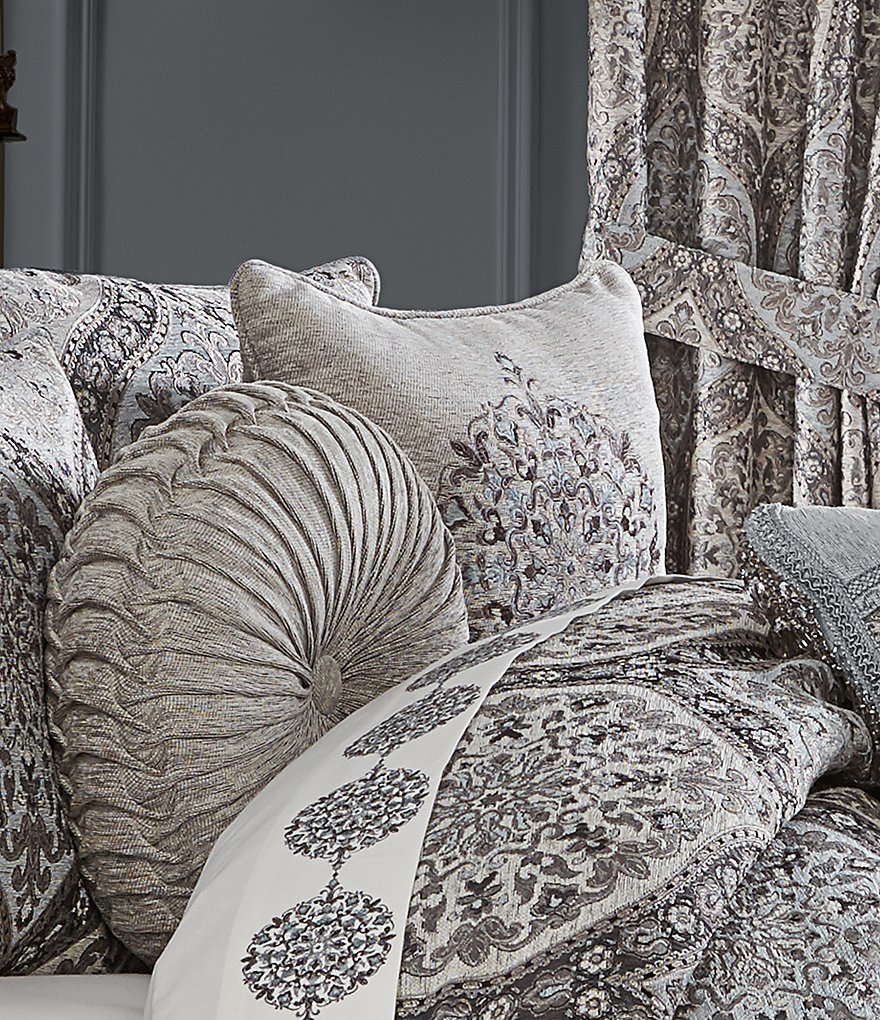 J. Queen New York Tiana Damask Embroidered Square Pillow