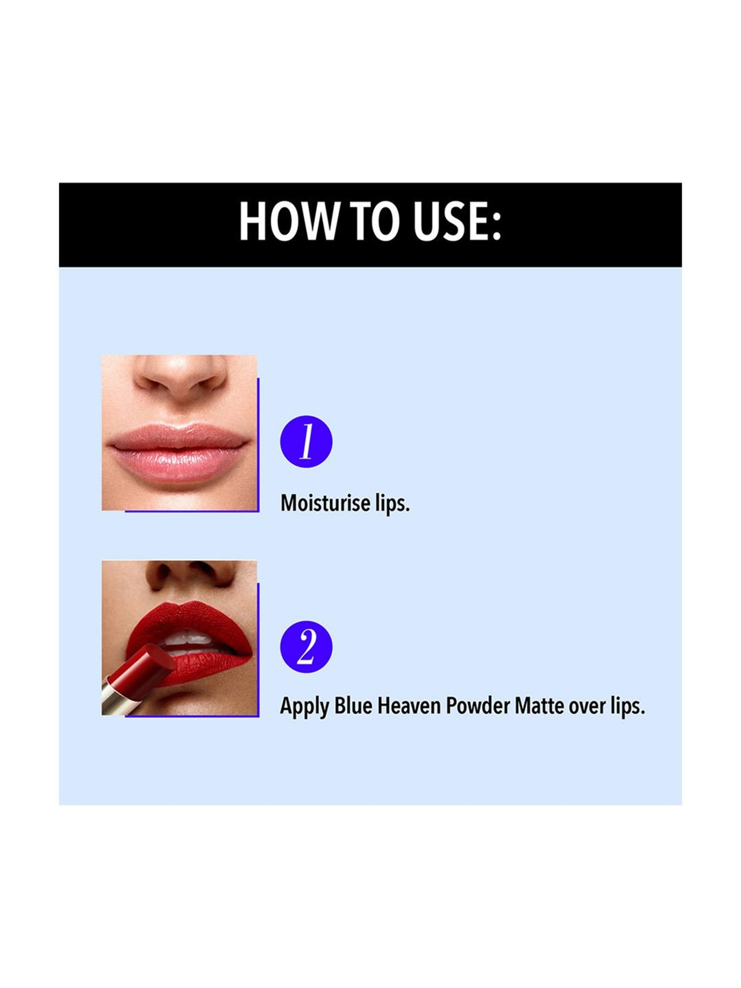 Blue Heaven Powder Matte Lipstick Risk Red - 3.5 gm