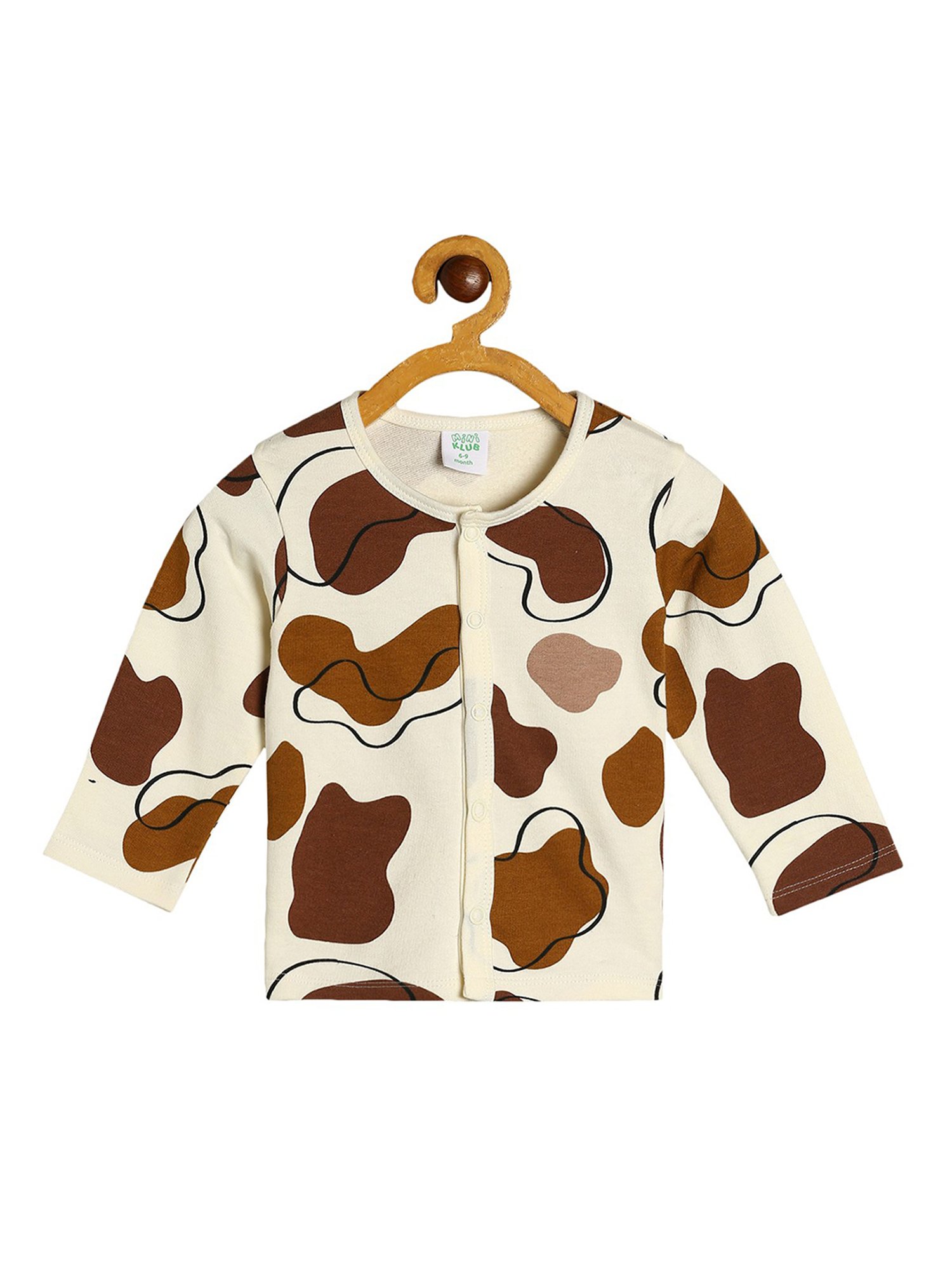 Pantaloons Baby White Cotton Printed Shirt