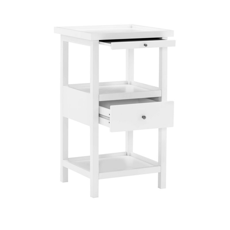 Largo Side Table with Expandable Top White - Powell Company