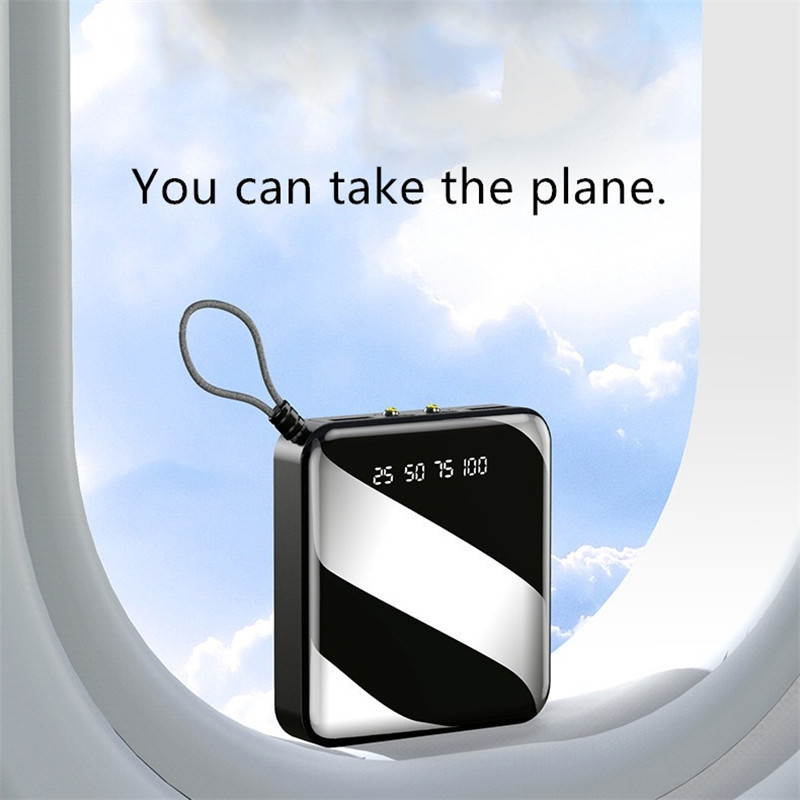 6000 Mah Mobile Power Battery Pack Mobile Power Bank With Dual USB and LED Lighting Mini Power Bank