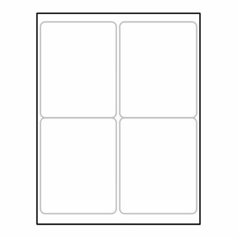 Laser Label Sheet, 4" x 5" Laser Finish, Flat Sheet and Pre-Die Cut Labels (Box of 100)