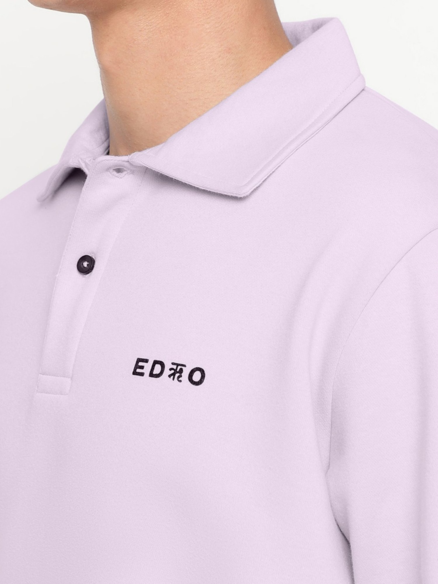 EDRIO Icy Orchid Relaxed Fit Polo T-Shirt