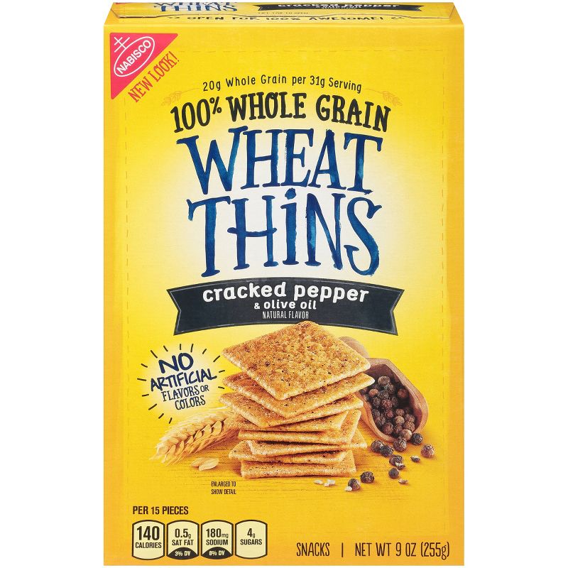 Wheat Thins Cracked Pepper & Olive Oil Crackers - 9oz