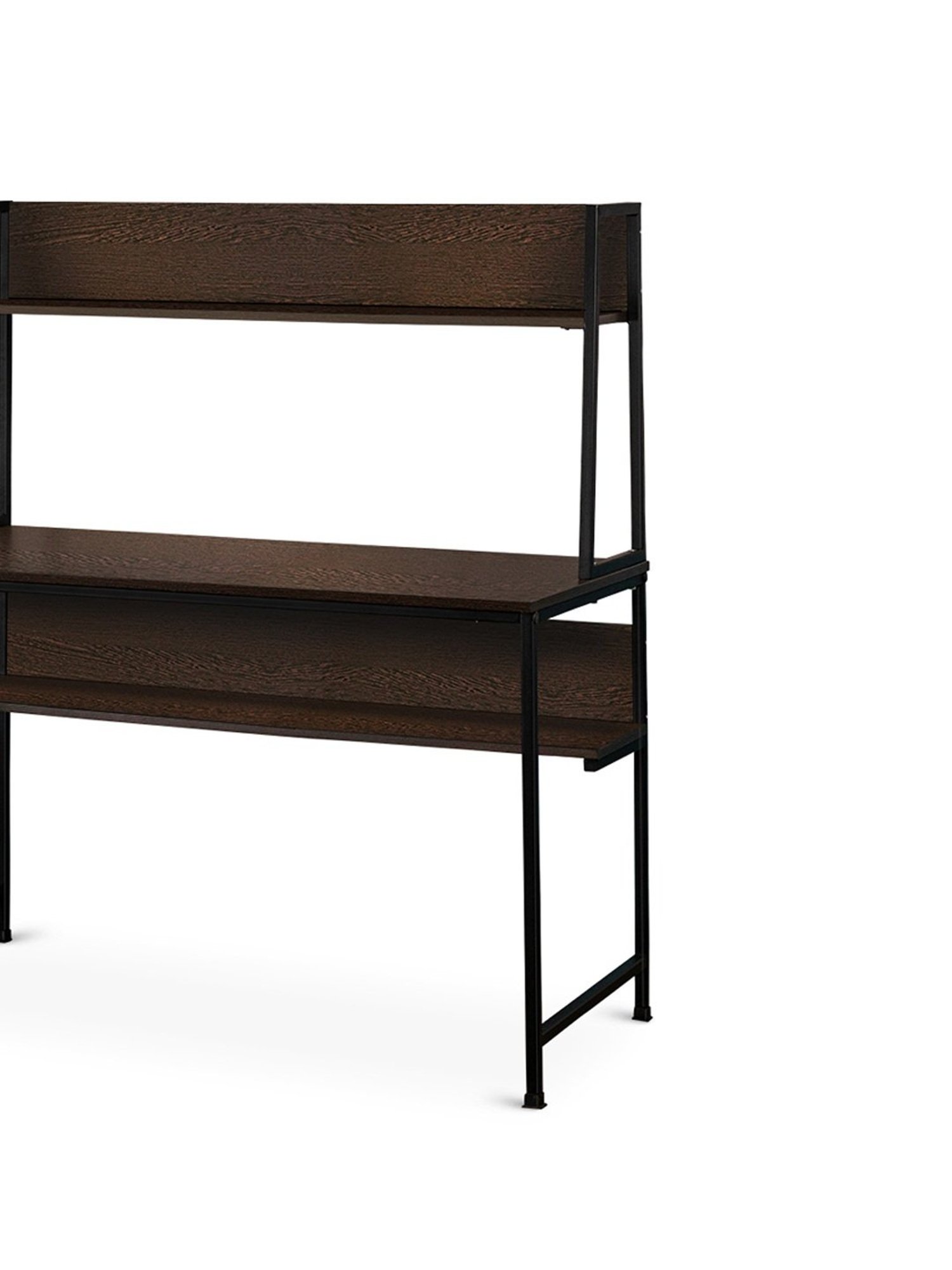 Delite Kom Ether Flowery Wenge Black Metal Free Standing Study Table