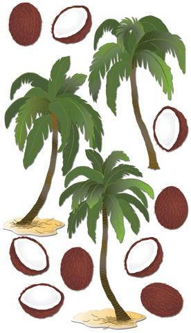 Jolee's Boutique Le Grande Dimensional Sticker-Coconut Palms