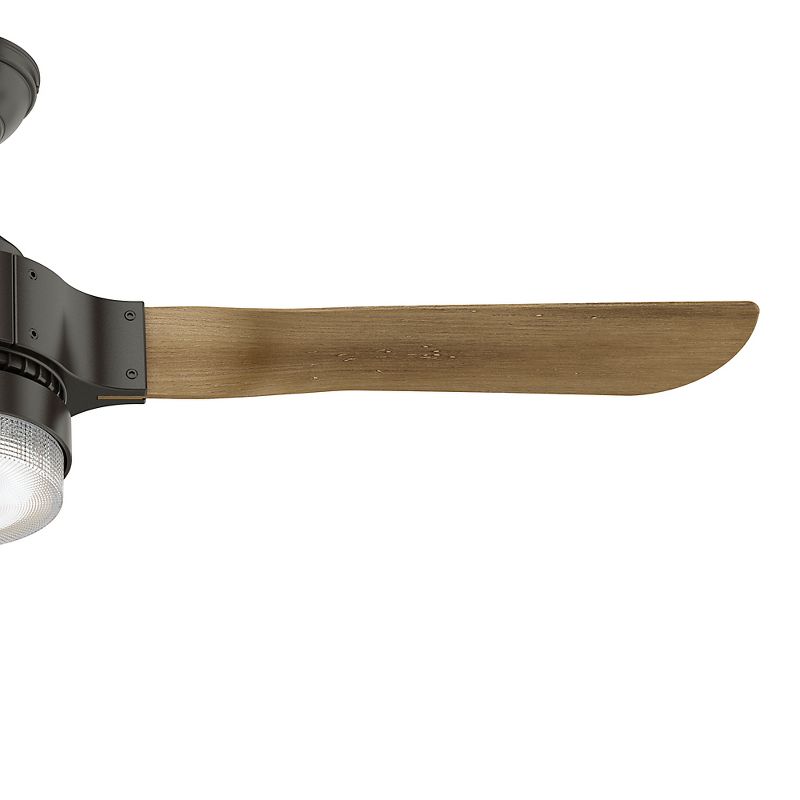 52" Casa Vieja Modern Rustic 3 Blade Ceiling Fan with Remote Brushed Nickel Natural Wood House Bedroom Living Room Home Kitchen