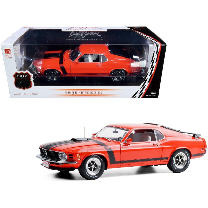 1970 Ford Mustang BOSS 302 Fastback Calypso Coral (Lot #790) Barrett-Jackson Scottsdale (2019) 1/18 Diecast Model by Highway 61