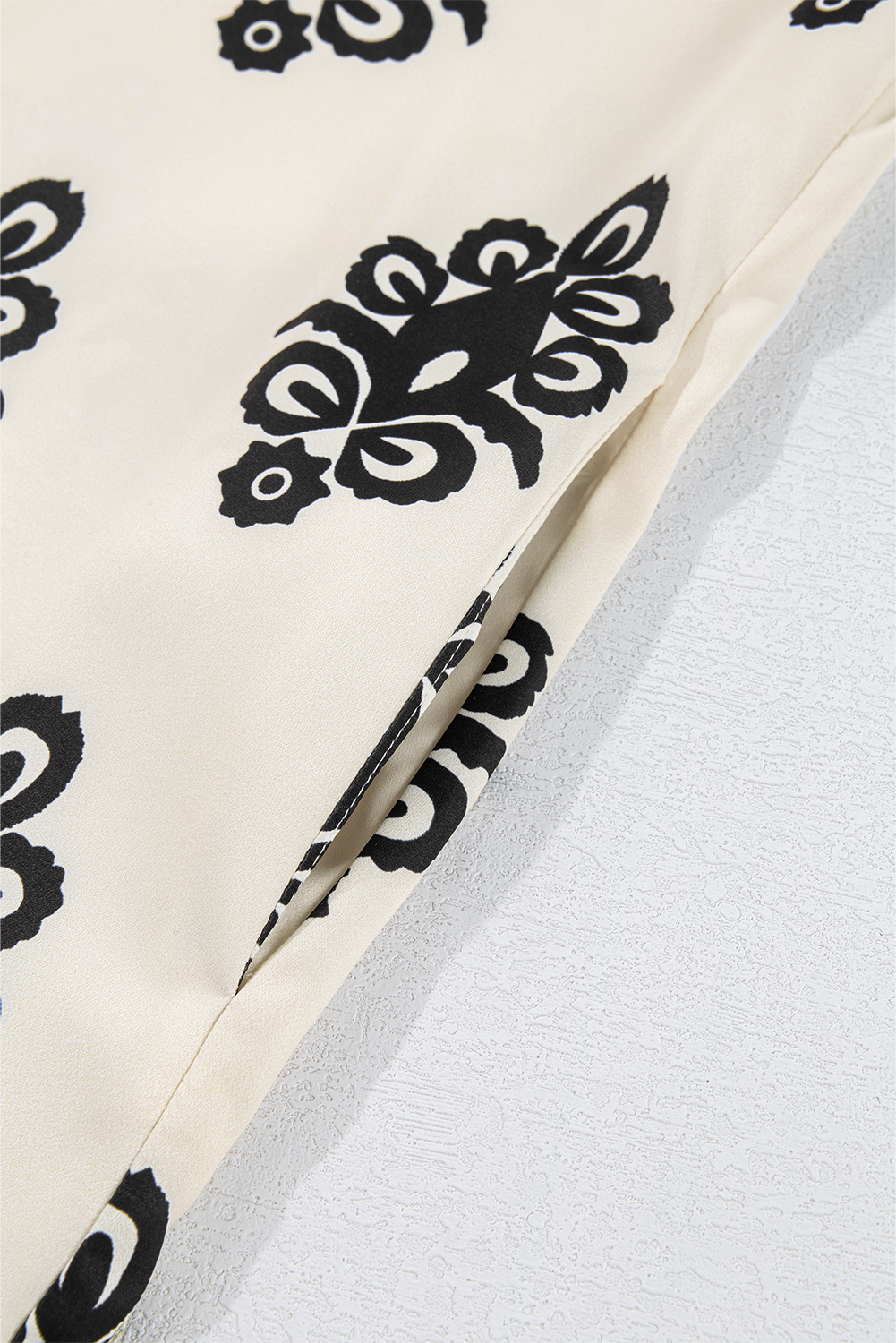 White Frill Mock Neck Sleeveless Tiered Floral Dress