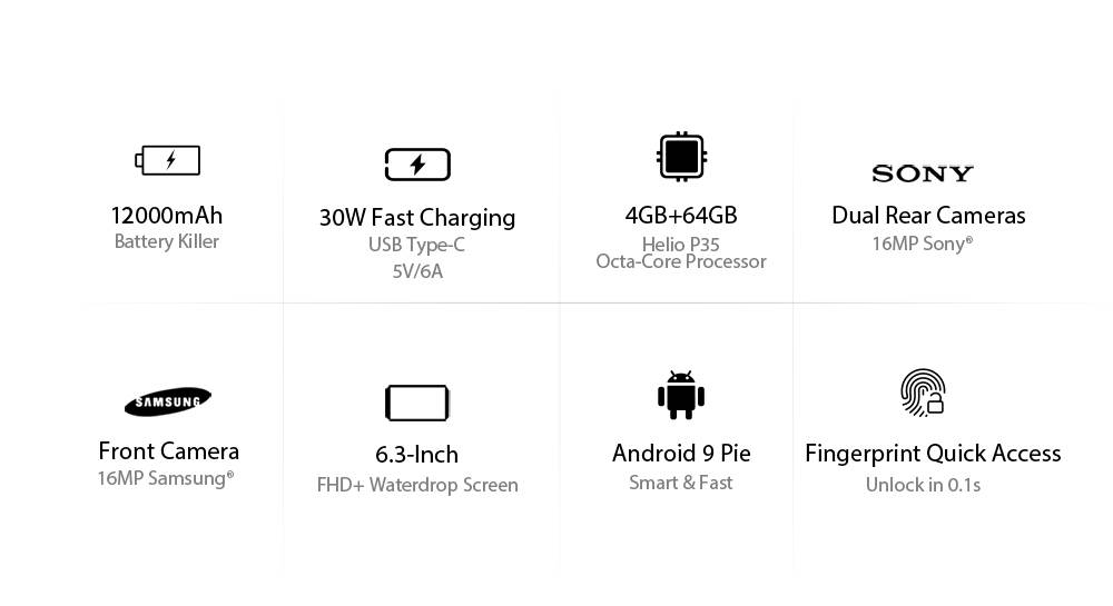 12000mAh Rugged Phone, Blackview BV9100 4GB+64GB Dual SIM Rugged Cell Phones Unlocked, IP68 Waterproof Smartphone, Android 9.0 Pie 6.3" Screen NFC Face Unlocked AT&T T-Mobile Blackview Cell Phones