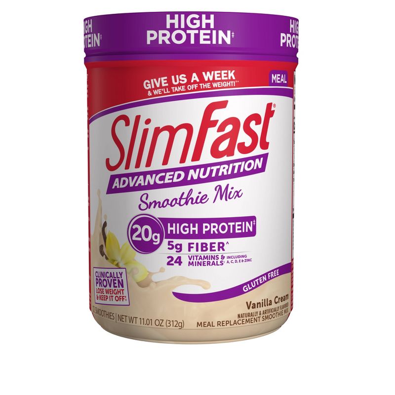 SlimFast Advanced Nutrition High Protein Smoothie Mix - Vanilla Cream - 11.4oz