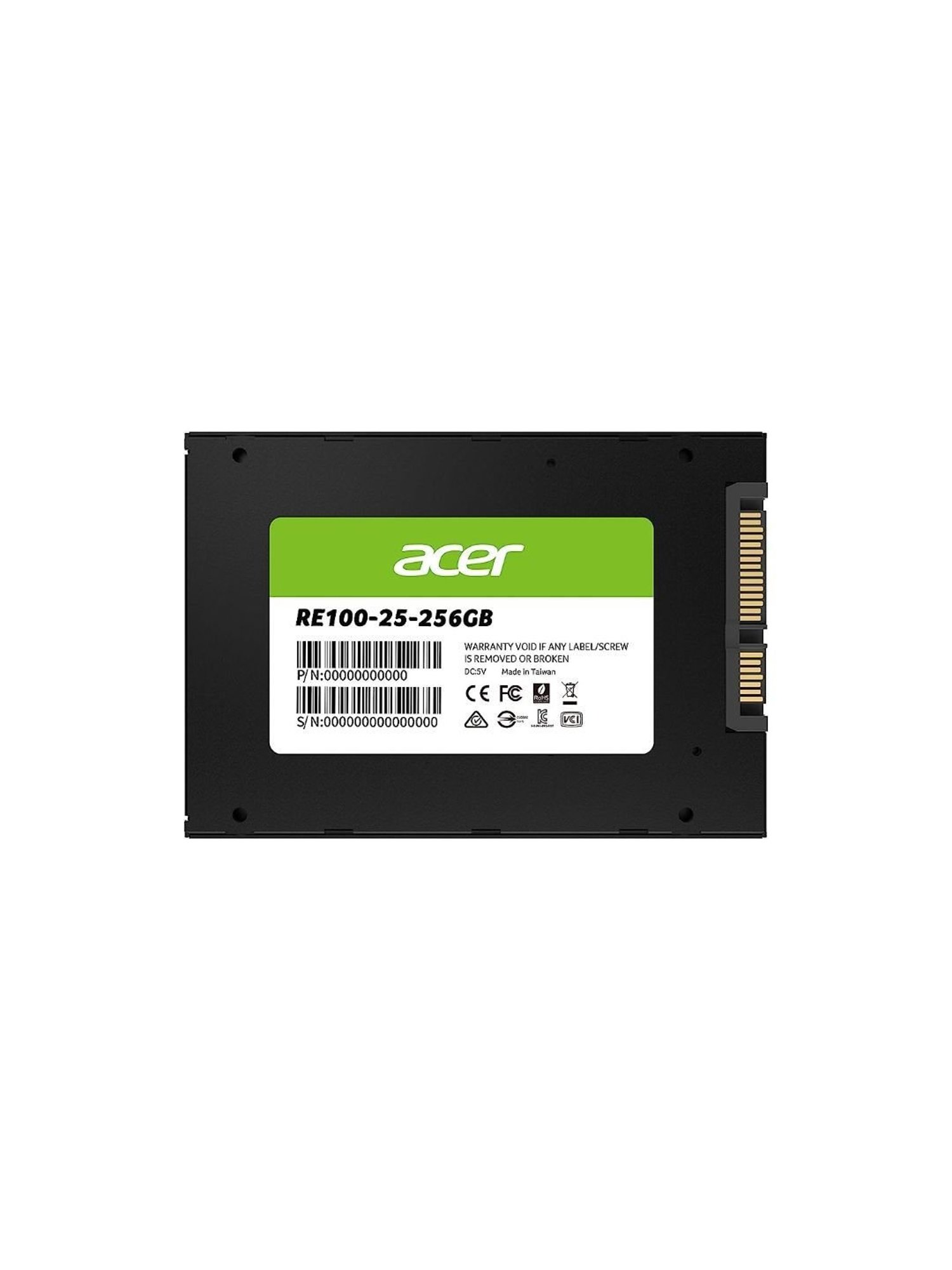 Acer RE100 256GB 3D NAND SATA 2.5 inch Internal SSD-562MB/s R, 528MB/s W Speed (Black)