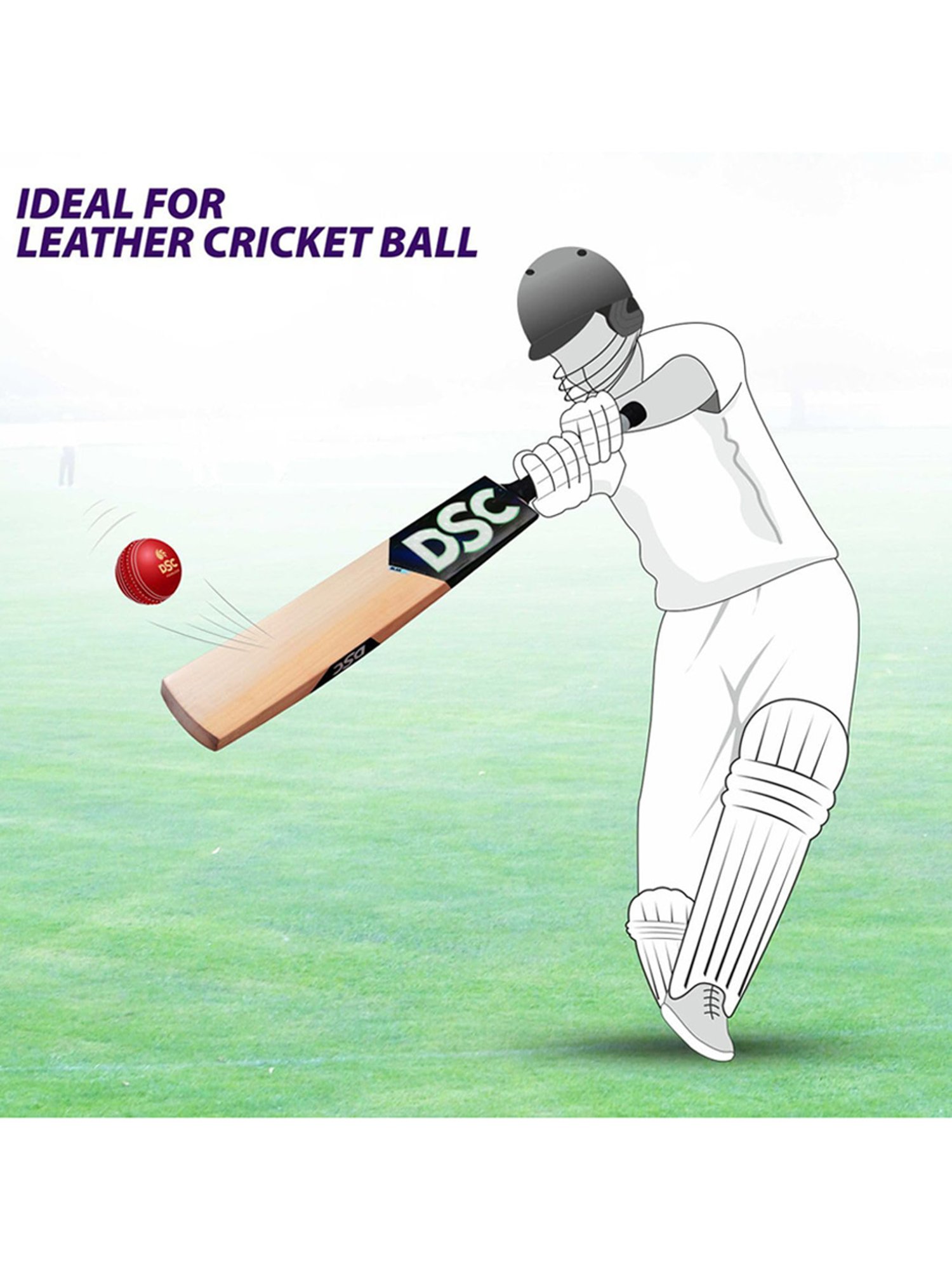 DSC BLAK 550 English Willow Cricket Bat Size - 4