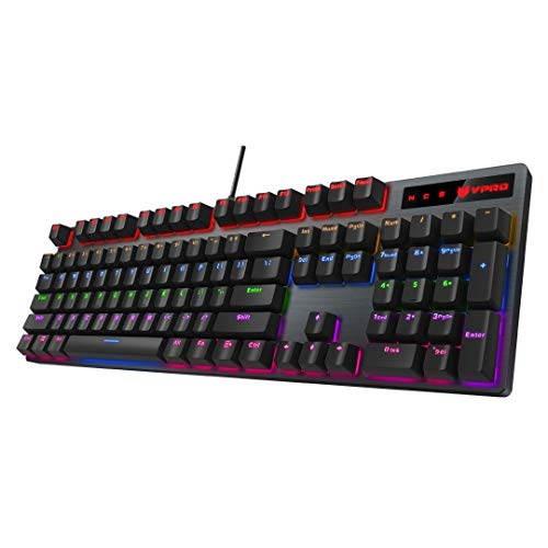 RAPOO V500PRO Compact Mechanical Gaming Keyboard, Mix-Colored Backlit, Linear Mechanical Switches
