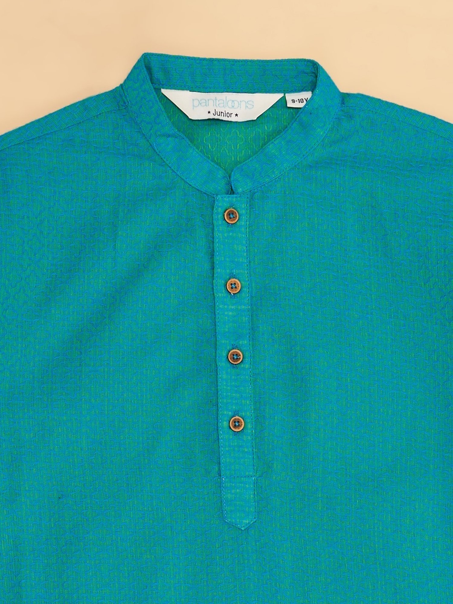 TABARD Kids Red Printed Full Sleeves Kurta