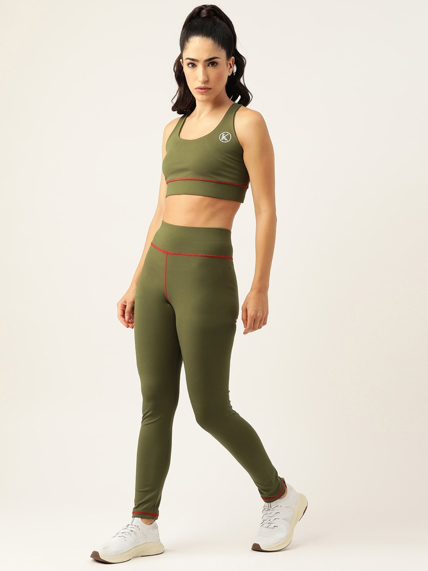 Kotty Green Polyester Logo Print Tracksuit