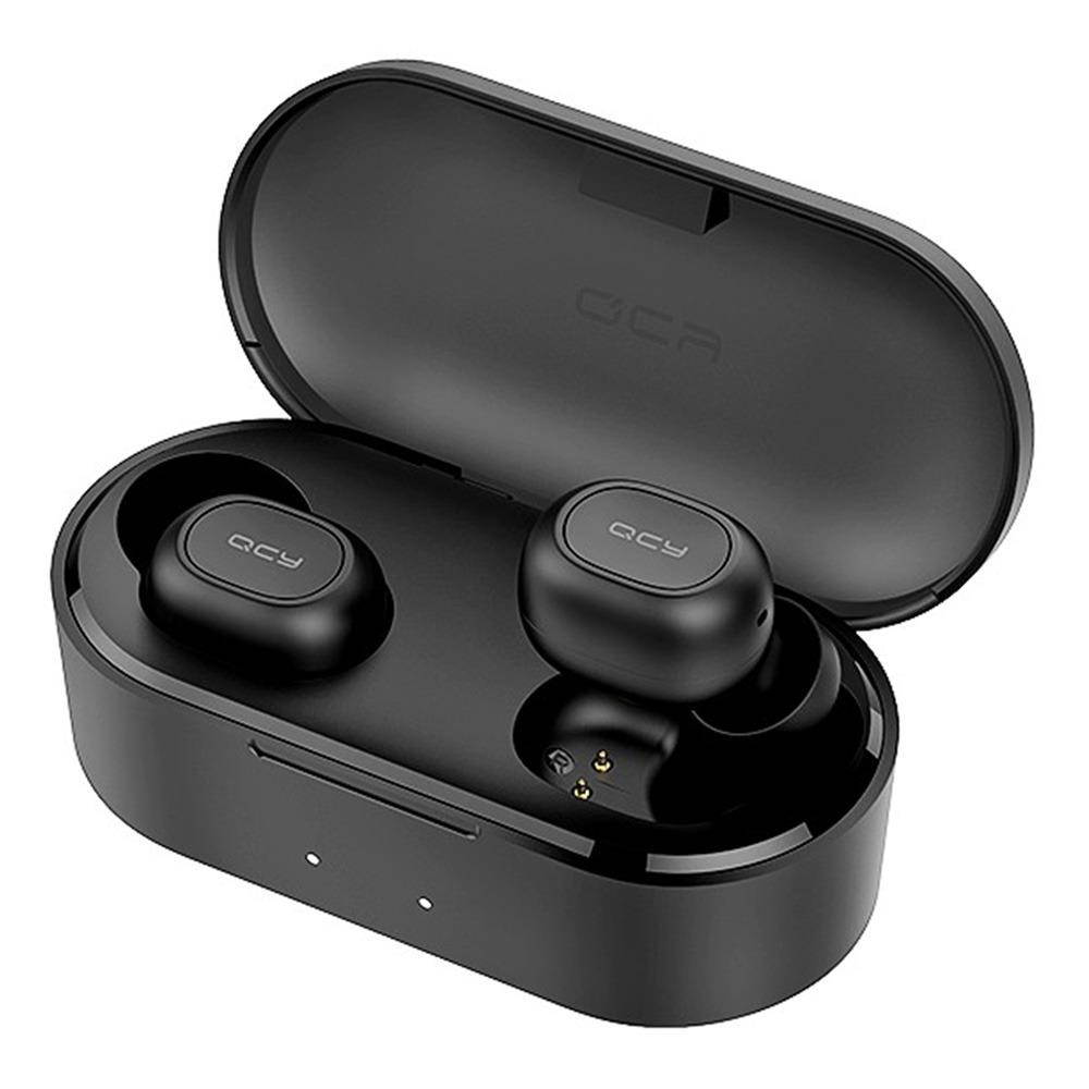 QCY T2C/T1S 2019 new Dual TWS Bluetooth 5.0  Wireless Earphone with 800mAh Charging Box -Black