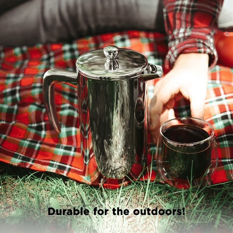 GROSCHE DUBLIN Stainless Steel Double Wall Insulated French Press, 34 fl oz. Capacity