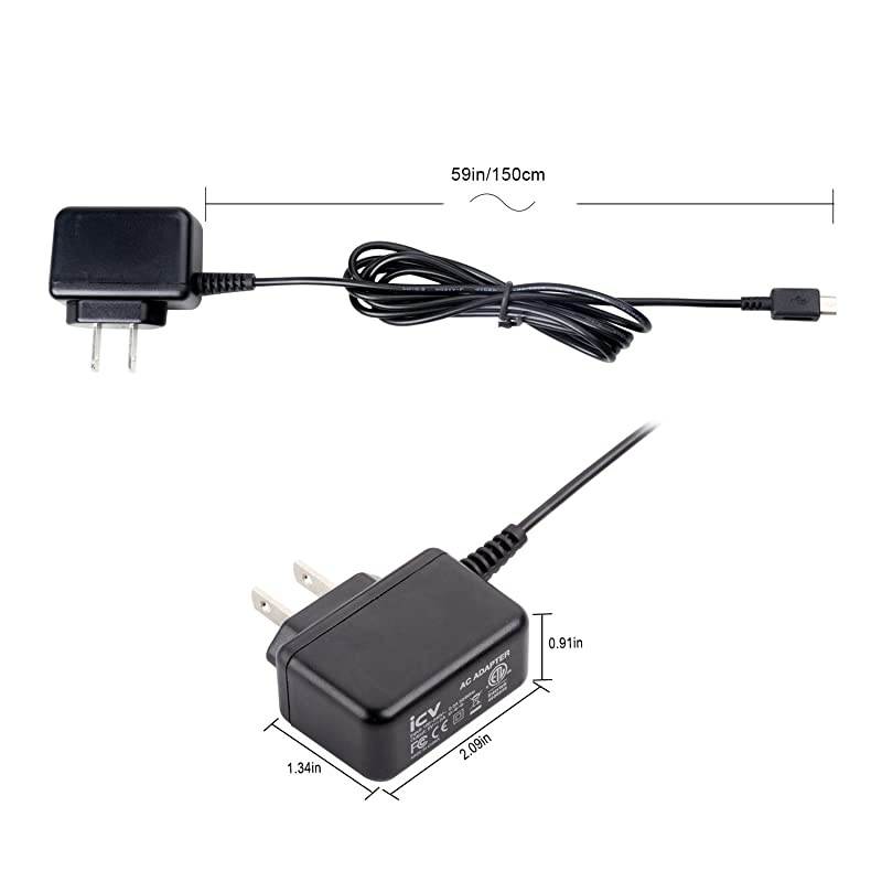 Micro USB Wall Charger 5V 2A Power Adapter with US Plug and Fixed Micro Cable for Samsung Galaxy S6 S5 S4 S3 S2 Si9003,S5820 N7100 Note3 Note4 Black