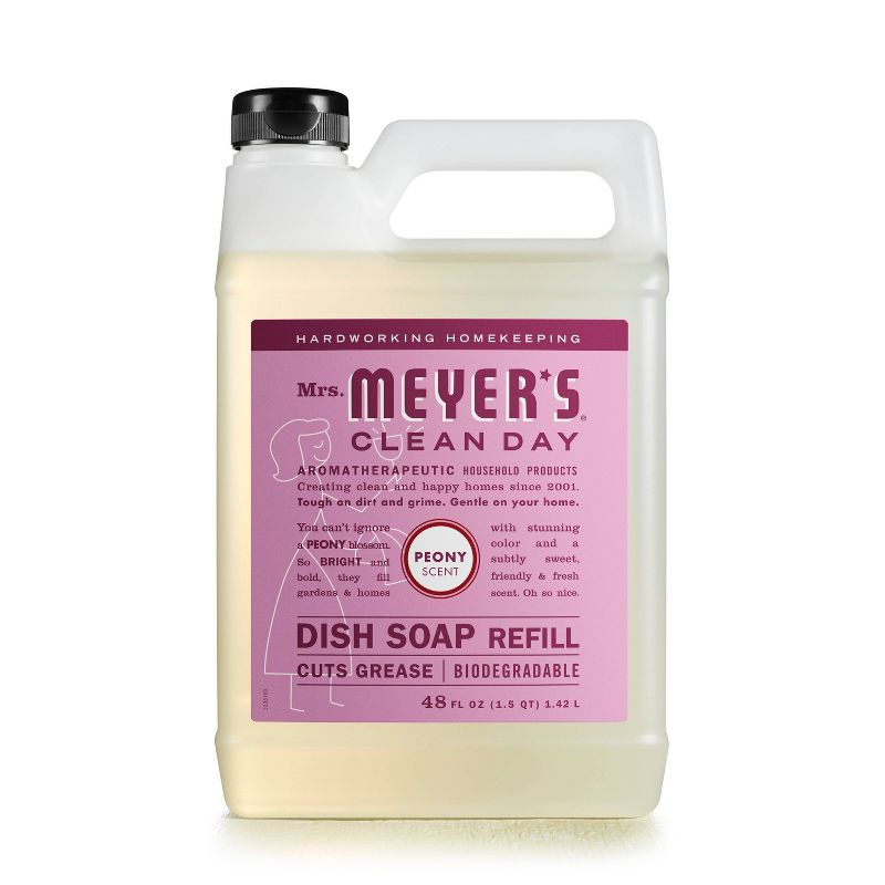 Mrs. Meyer's Peony Dish Soap Refill - 48 fl oz