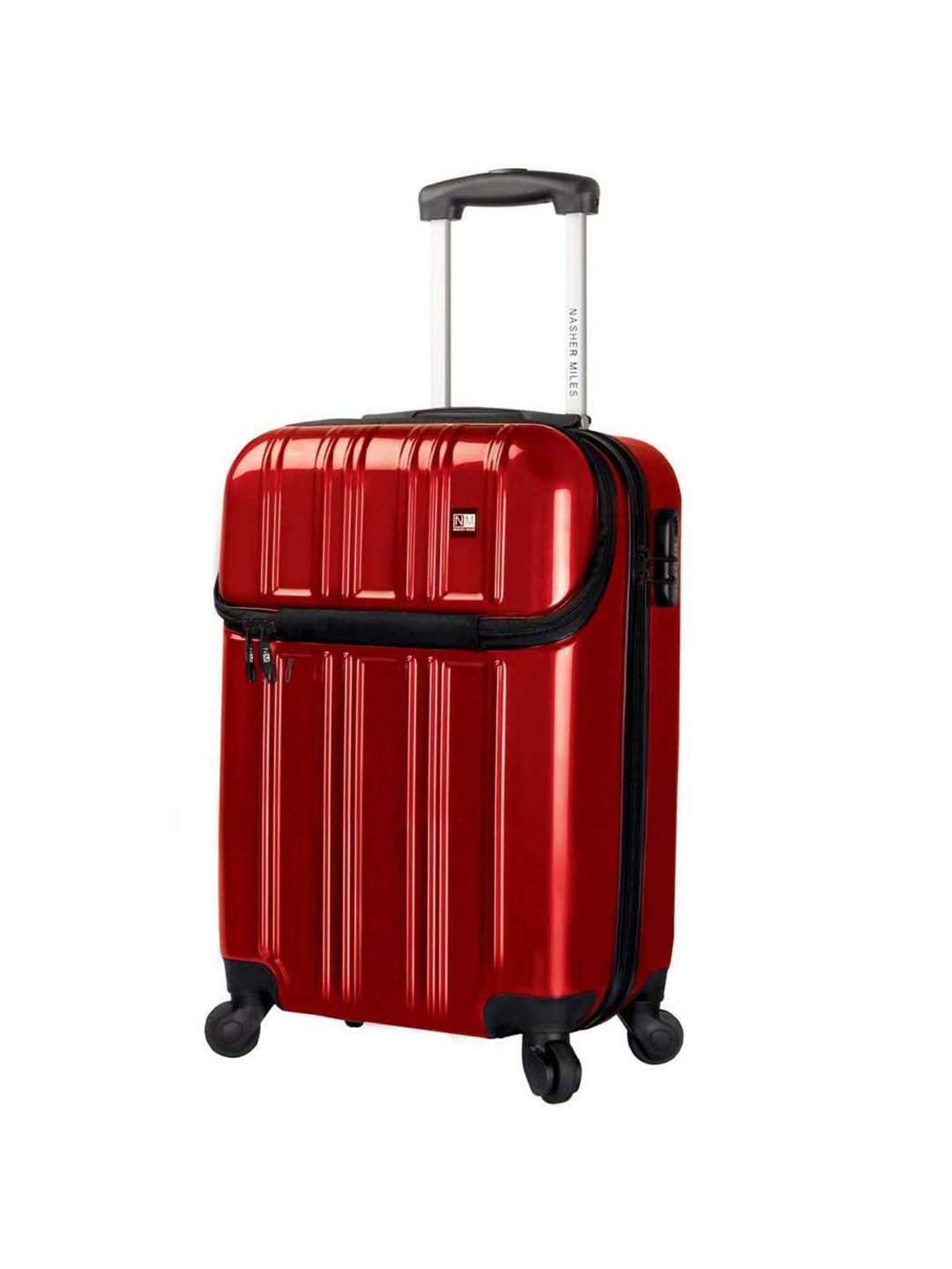 Nasher Miles New York 4 Wheel 56 cm/22" ABS & PC Hard Sided Cabin Luggage - Trolley Bag (Red)