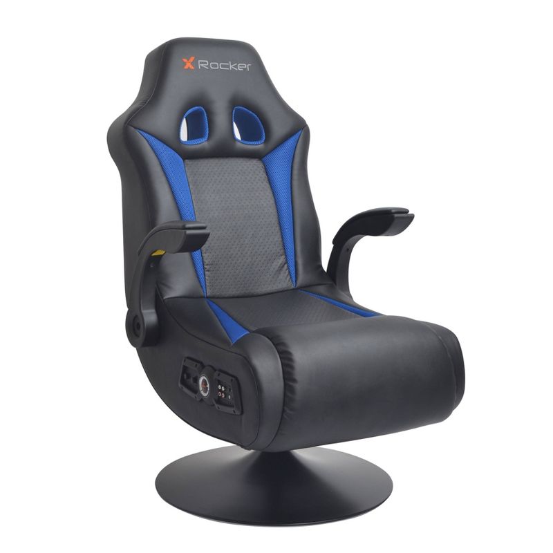 Vibe 2.1 Bluetooth Pedestal Console Gaming Chair Black/Blue - X Rocker