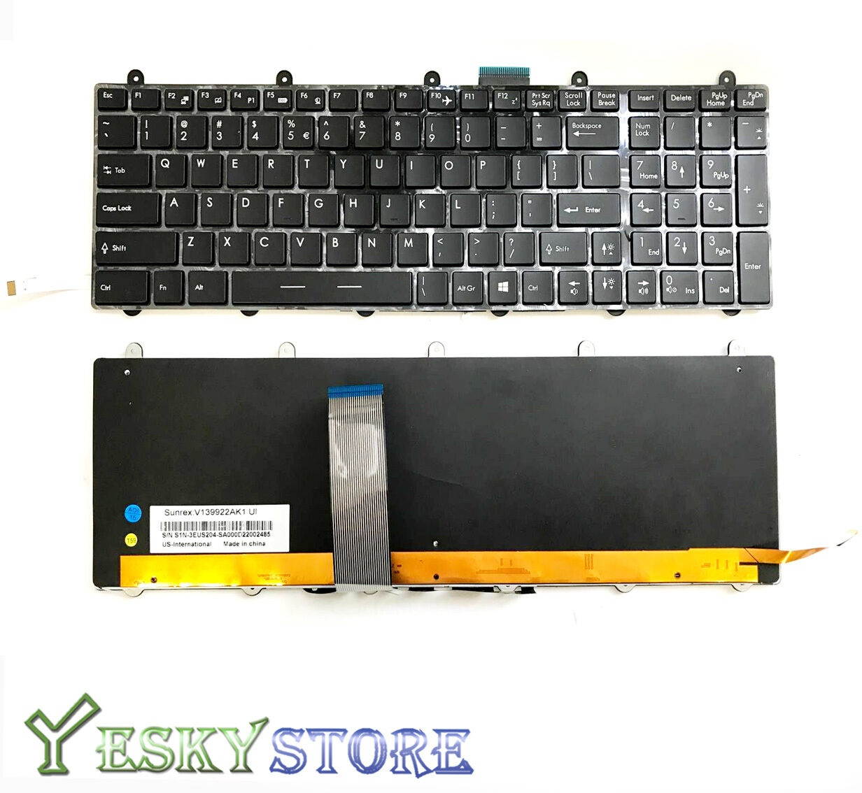 NEW For MSI GT60 GT70 GE70 GE60 MS-1762 Keyboard Full RGB Backlit USA V139922AK1