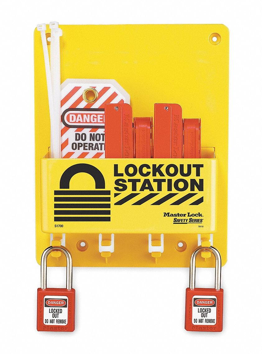 Lockout Station, Filled, Electrical, 2 Locks
