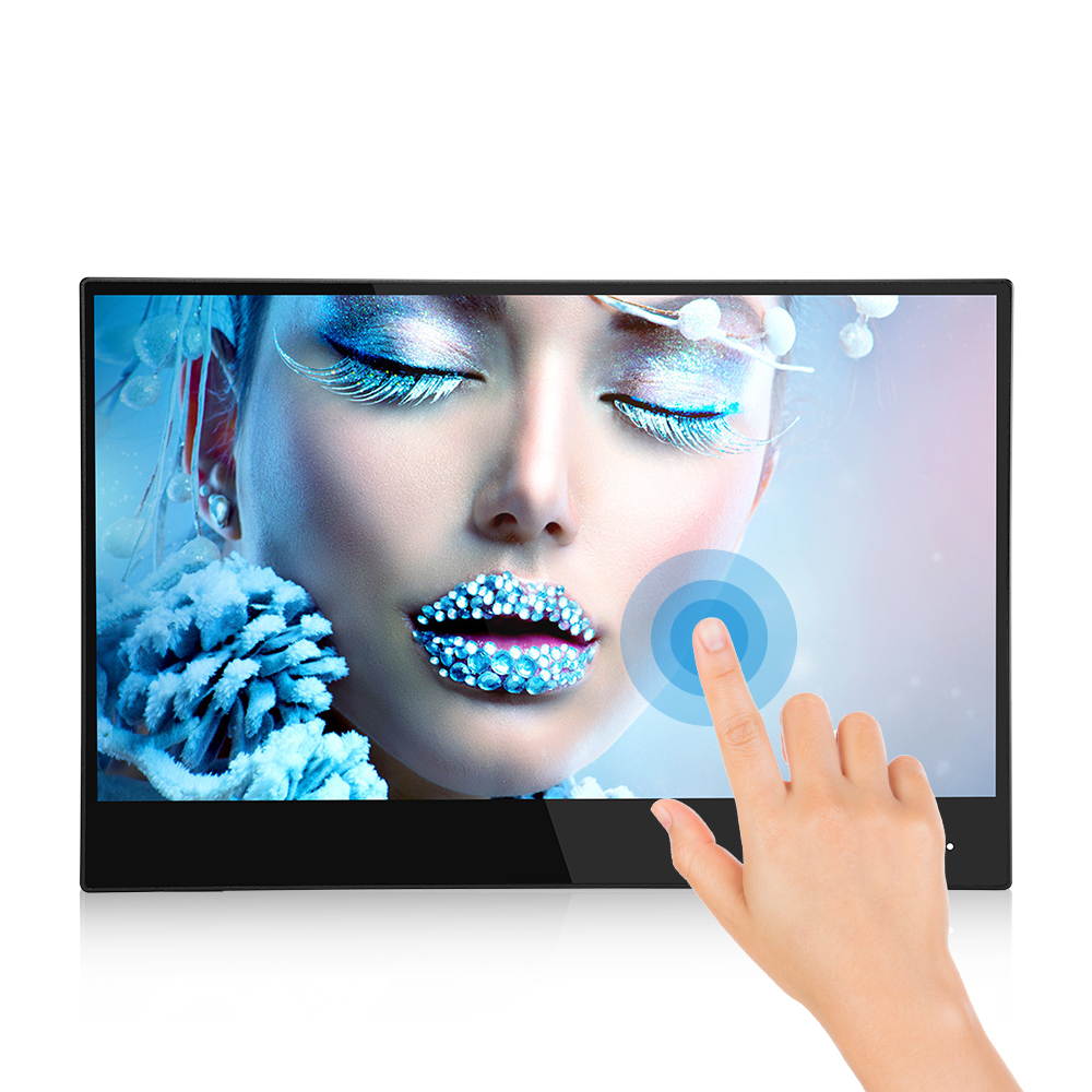 Portable Touchscreen Monitor Eyoyo 15.6" USB C Monitor 1080P IPS LCD Monitor Laptop Second Display Screen for Computer Mac Phone Xbox Switch PS4 for Traveling Working Gaming 2.5 hours of endurance