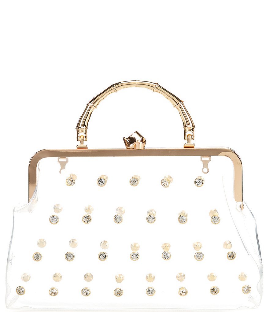 Kate Landry Clear Rhinestone Clutch Bag
