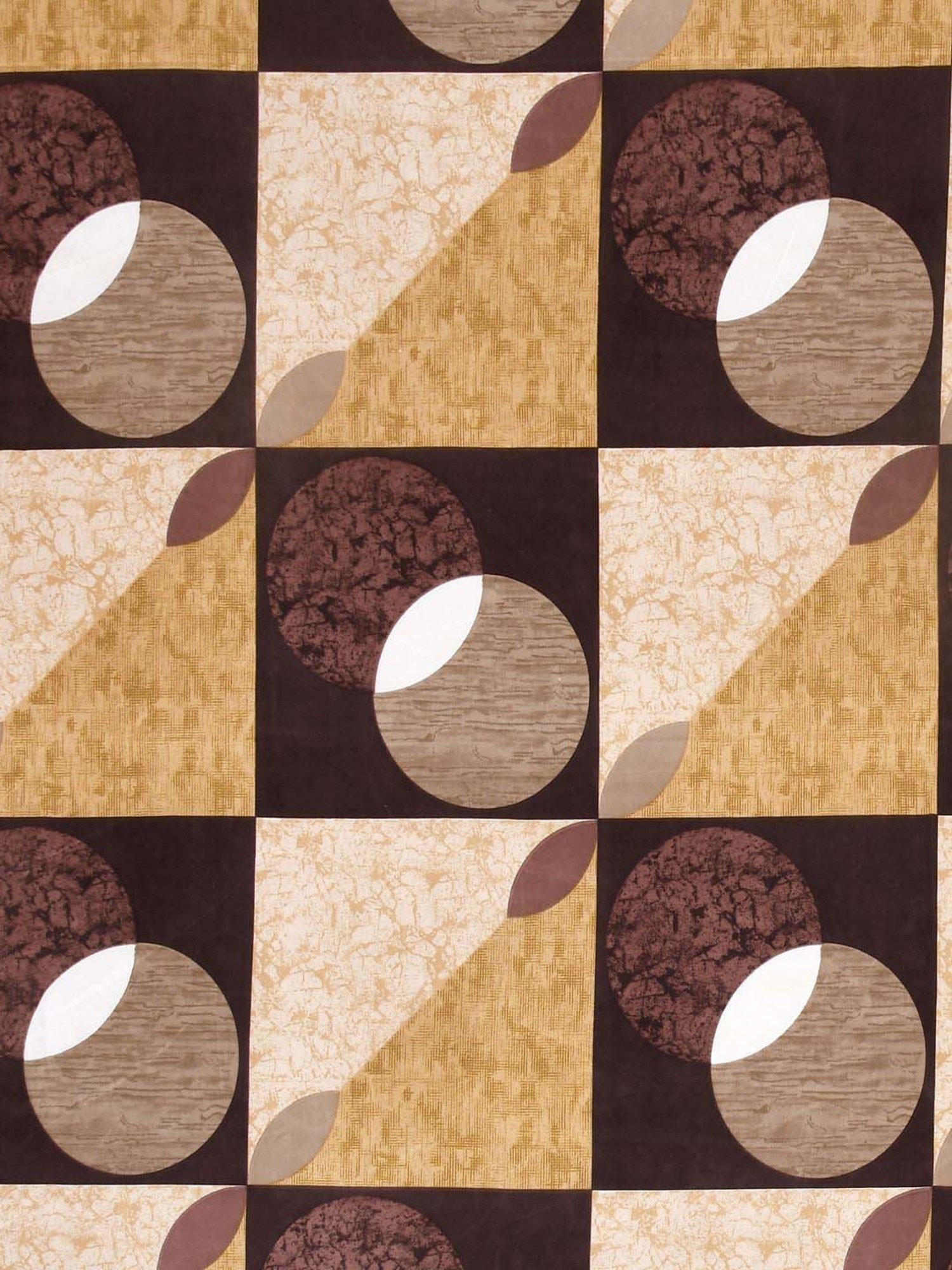 Living Roots Brown & Beige Polyester 120 TC Queen Bedsheet with 2 Pillow Covers