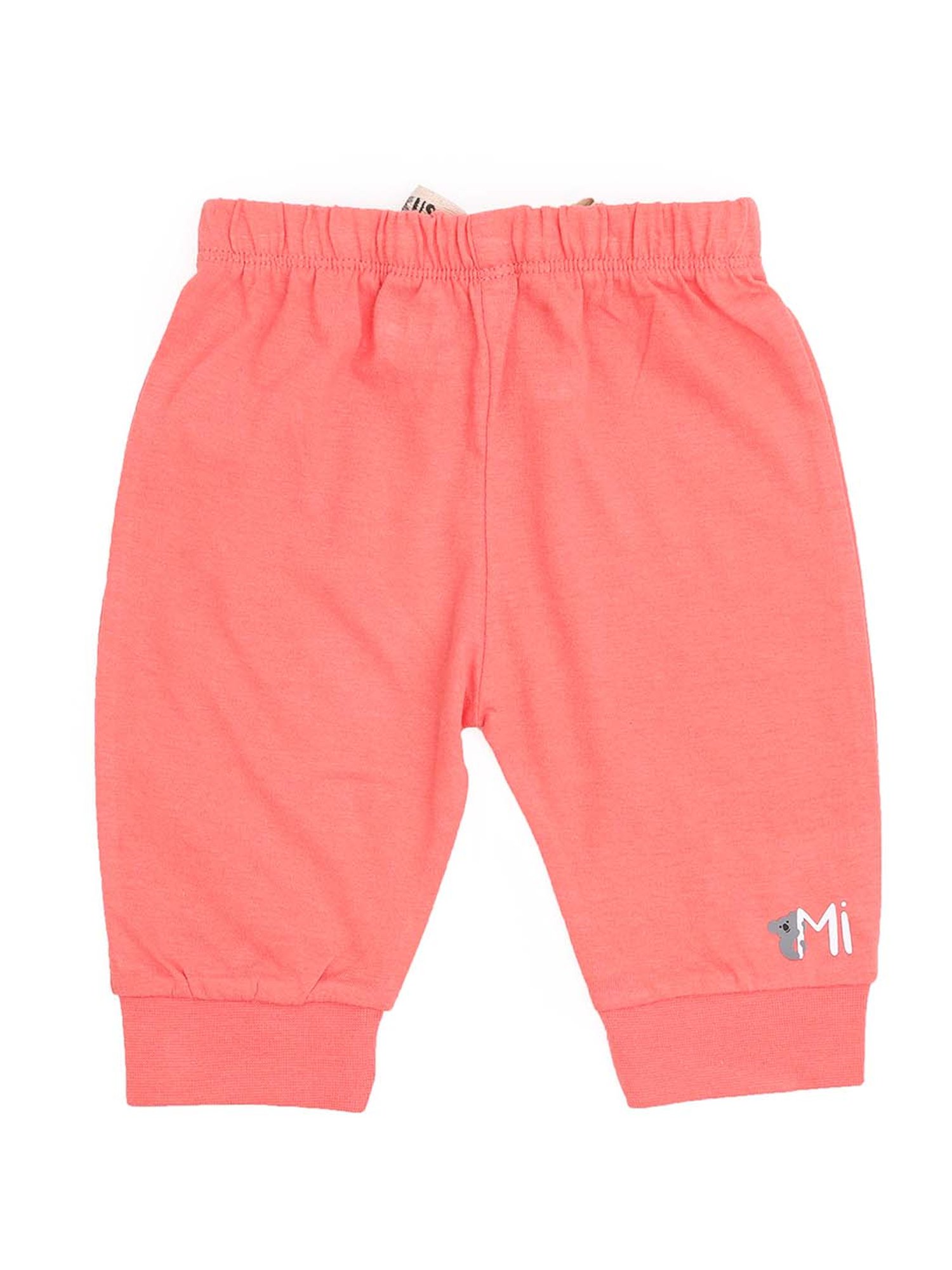 Ed-a-Mamma Baby Multicolor Solid Joggers (Pack Of 3)