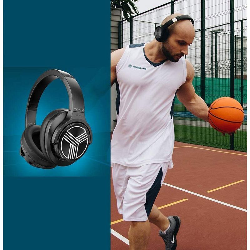 TREBLAB Z2  Over Ear TWS Workout Headphones with Microphone