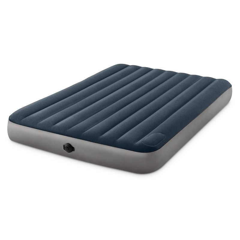 Intex 10" Queen Size Air Mattress with 2-Step AA Battery Inflation Pump System