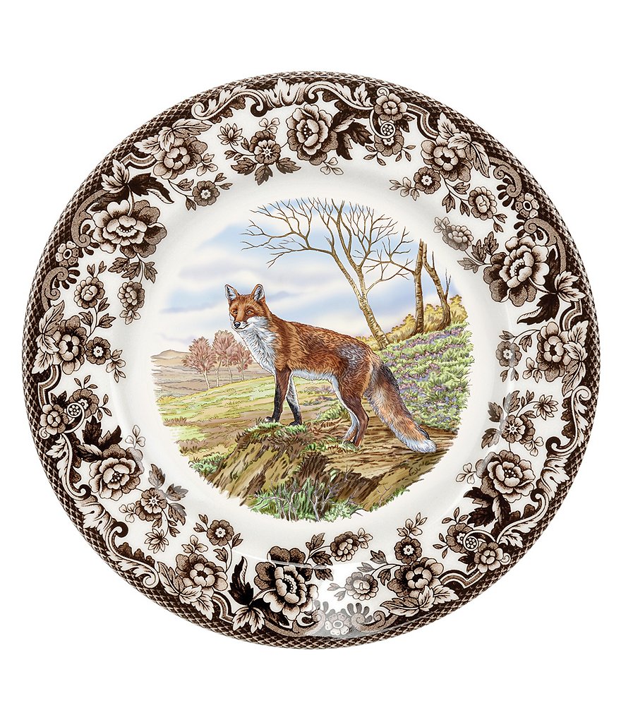 Spode Festive Fall Collection Woodland Red Fox Salad Plate