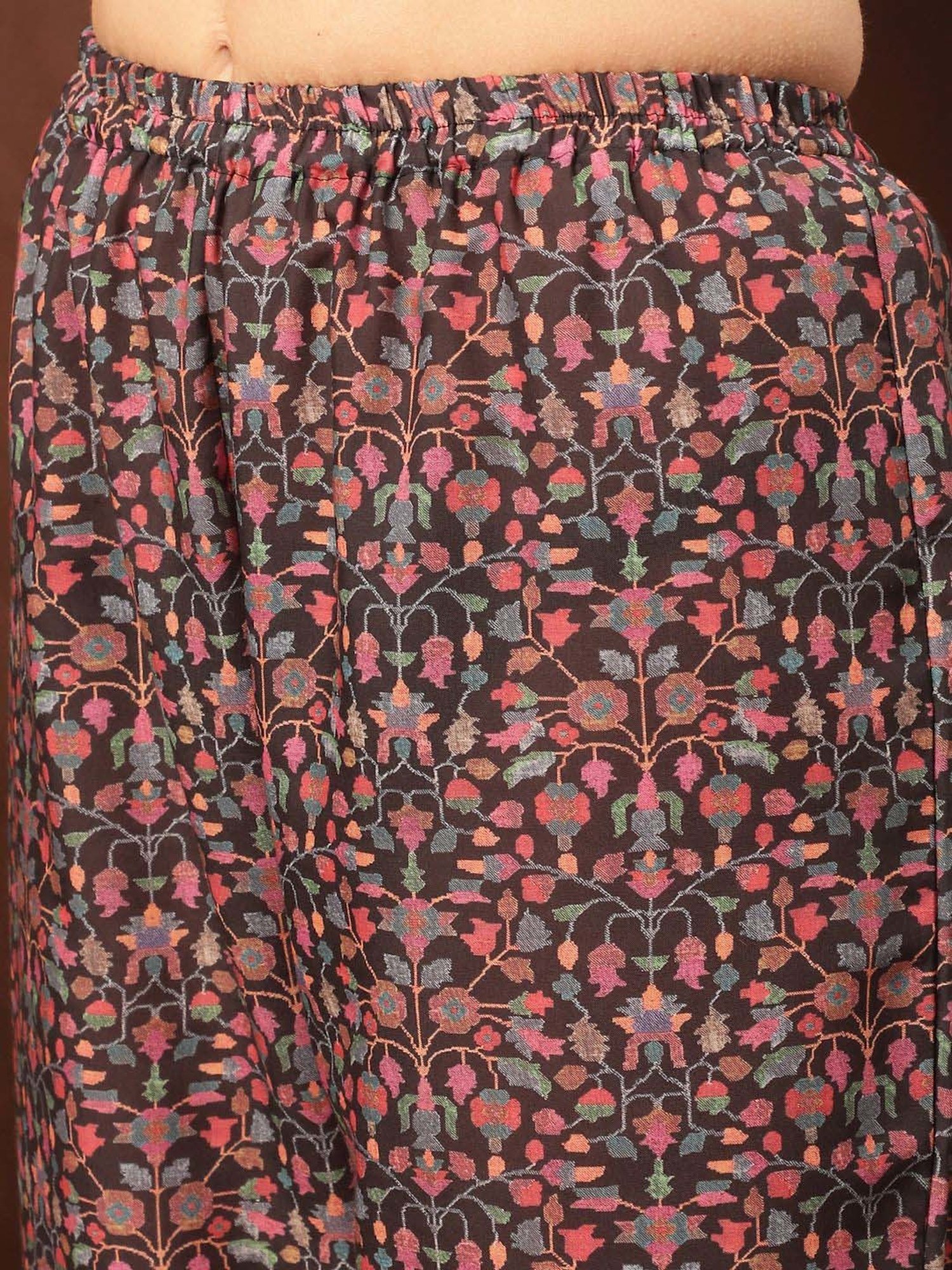 Stylee LIFESTYLE Black Printed Unstitched Dress Material