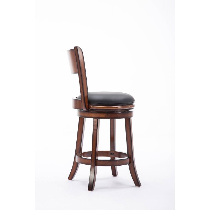 Boraam Industries Palmetto Swivel 24" Counter Height Barstool - Chestnut