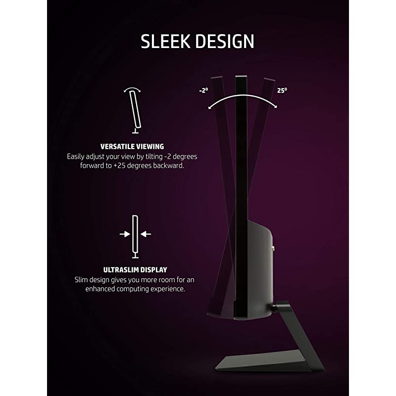 Pavilion 22cwa 21.5-Inch Full HD 1080p IPS LED Monitor, Tilt, VGA and HDMI (T4Q59AA) - Black