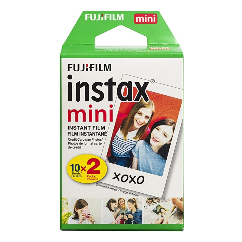 Instax Mini 9 Instant Film Camera + 20 Sheets of Instant Film + Lens Cleaning Cloth + Close-Up Selfie Lens + Wrist Strap | Batteries Included - Pink