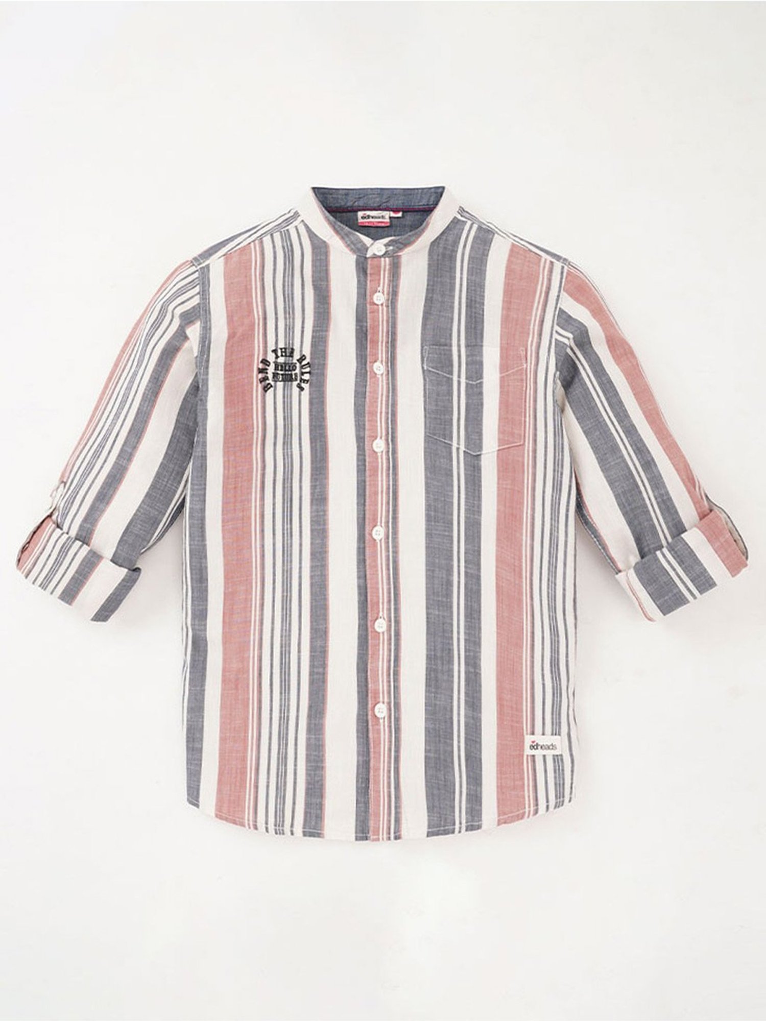 Edheads Kids Multicolor Cotton Striped Full Sleeves Shirt