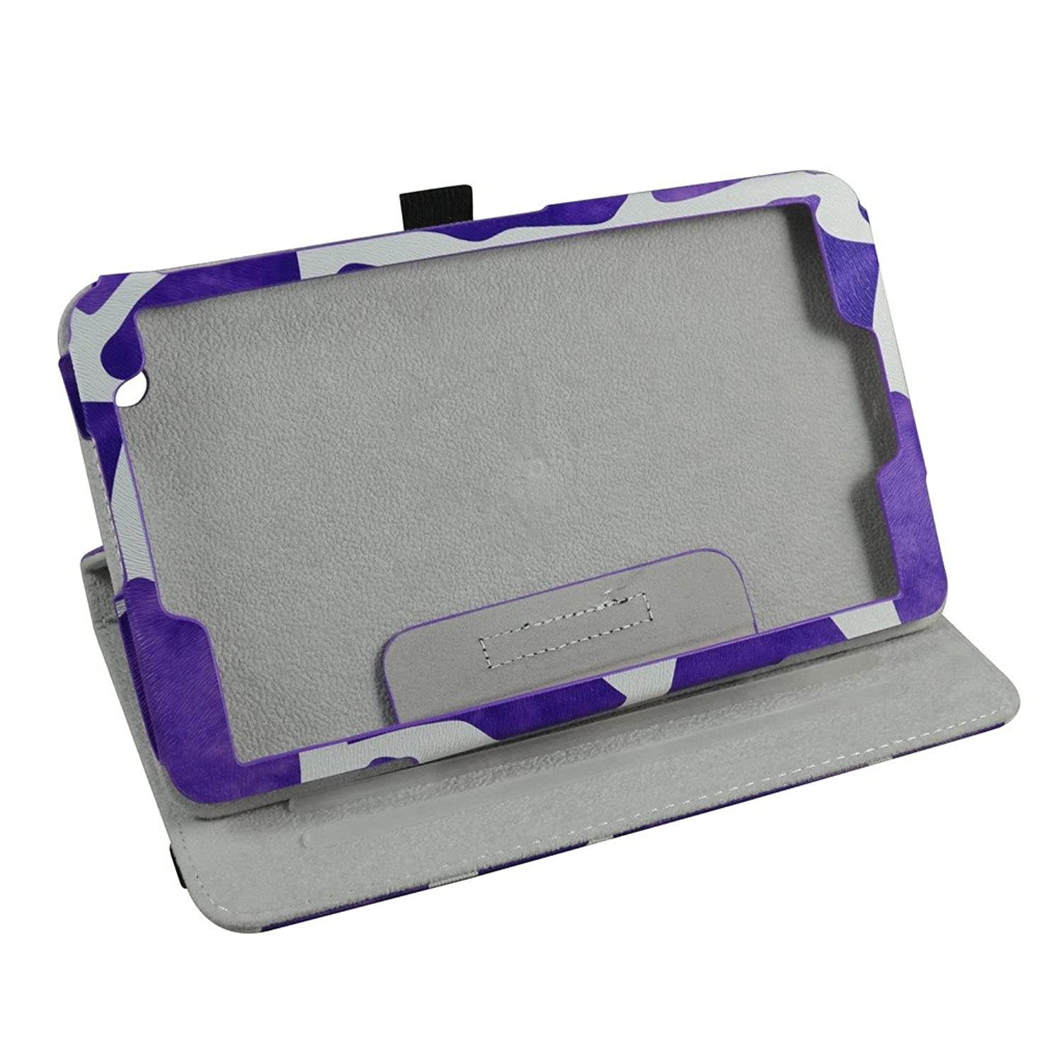 AT&T Trek 2 HD Rotating Case (Model 6461A),Mama Mouth 360 Degree Rotary Stand with Cute Cover for 8" ZTE Trek 2 HD K88 /ZPad 8 K81 Android Tablet,Giraffe Purple