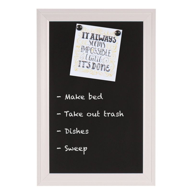 19" x 28" Bosc Framed Magnetic Chalkboard White - DesignOvation