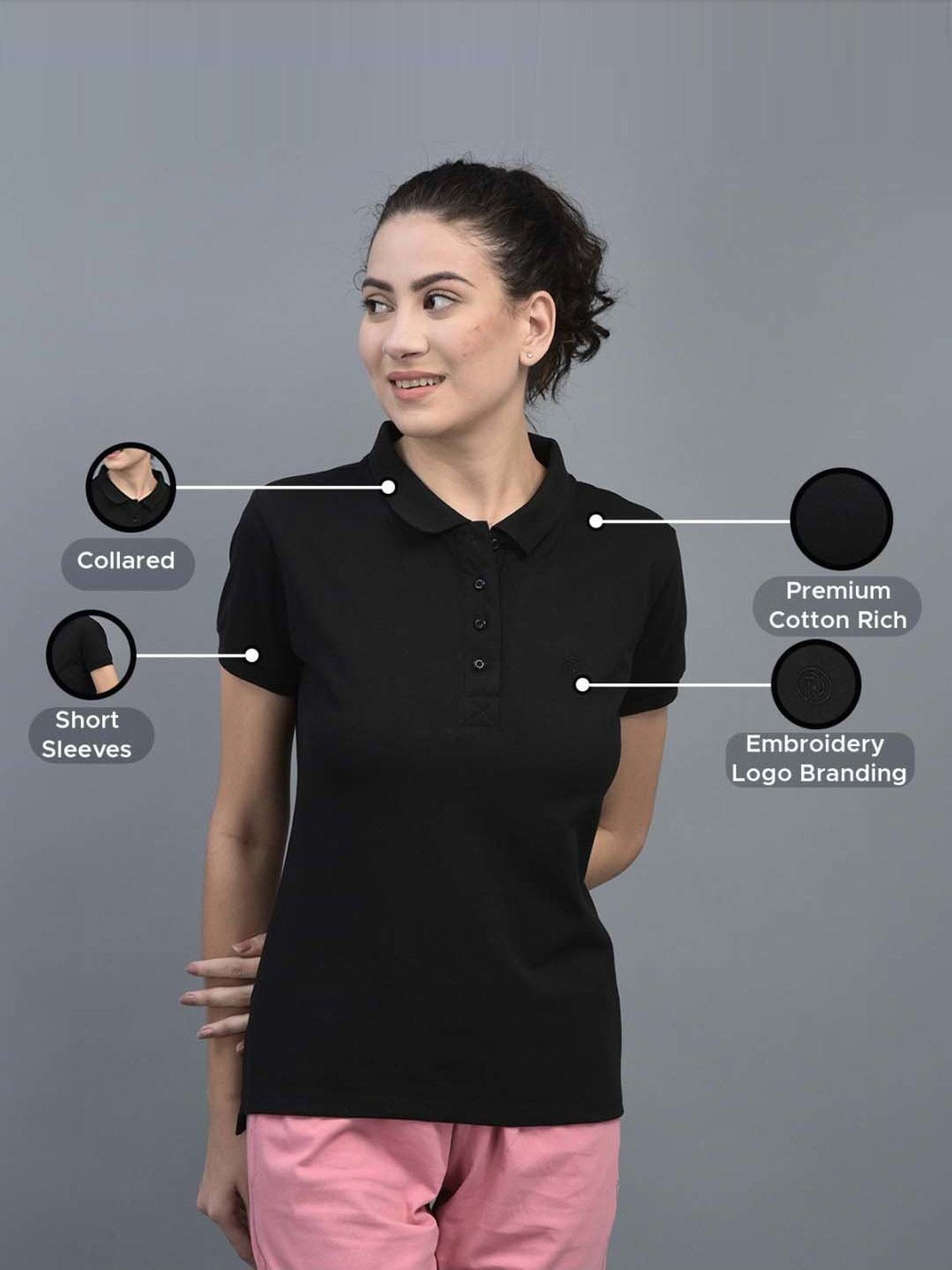 Dollar Black & Pink Cotton Sports T-Shirt - Pack Of 3