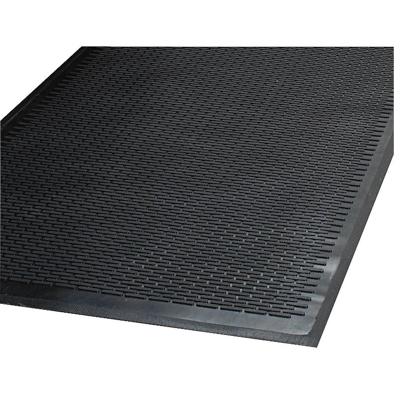 3'x5' Rectangle Solid Floor Mat Black - Guardian