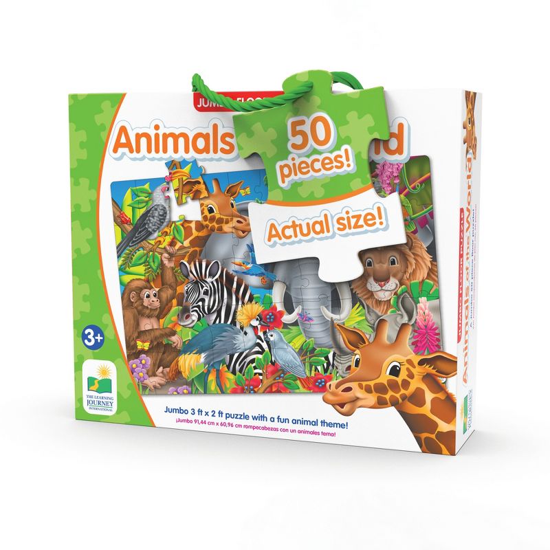 The Learning Journey Jumbo Floor Puzzles Animals of The World 50 pieces