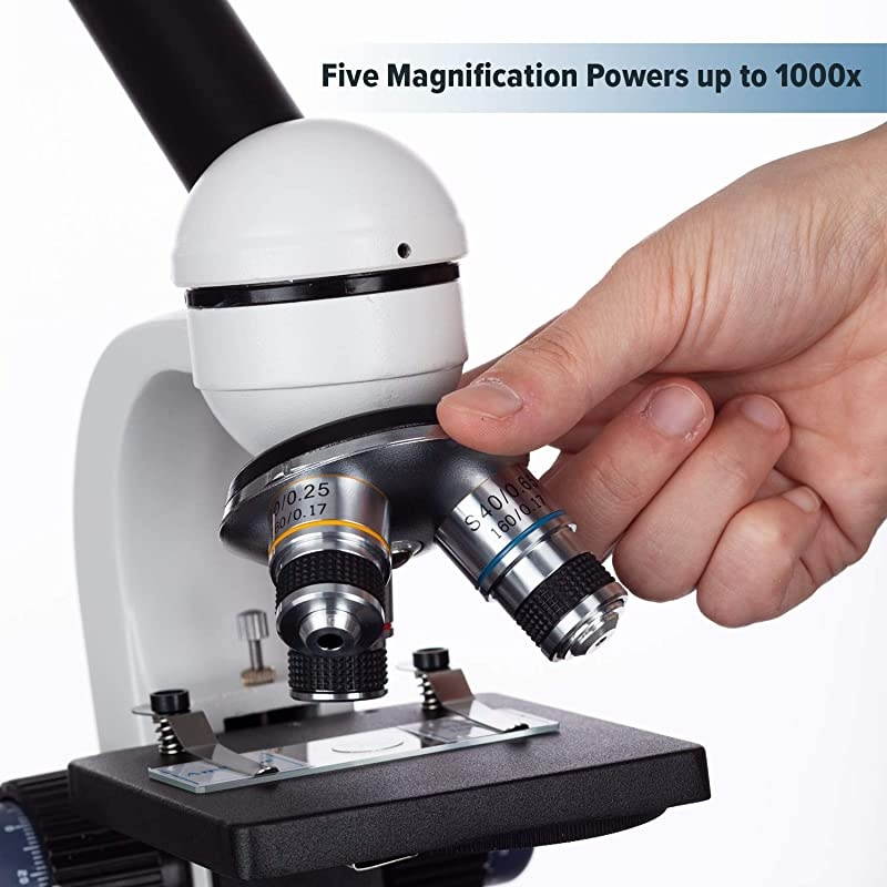 40X1000X LED Student Microscope + 5MP USB Camera M150CE5