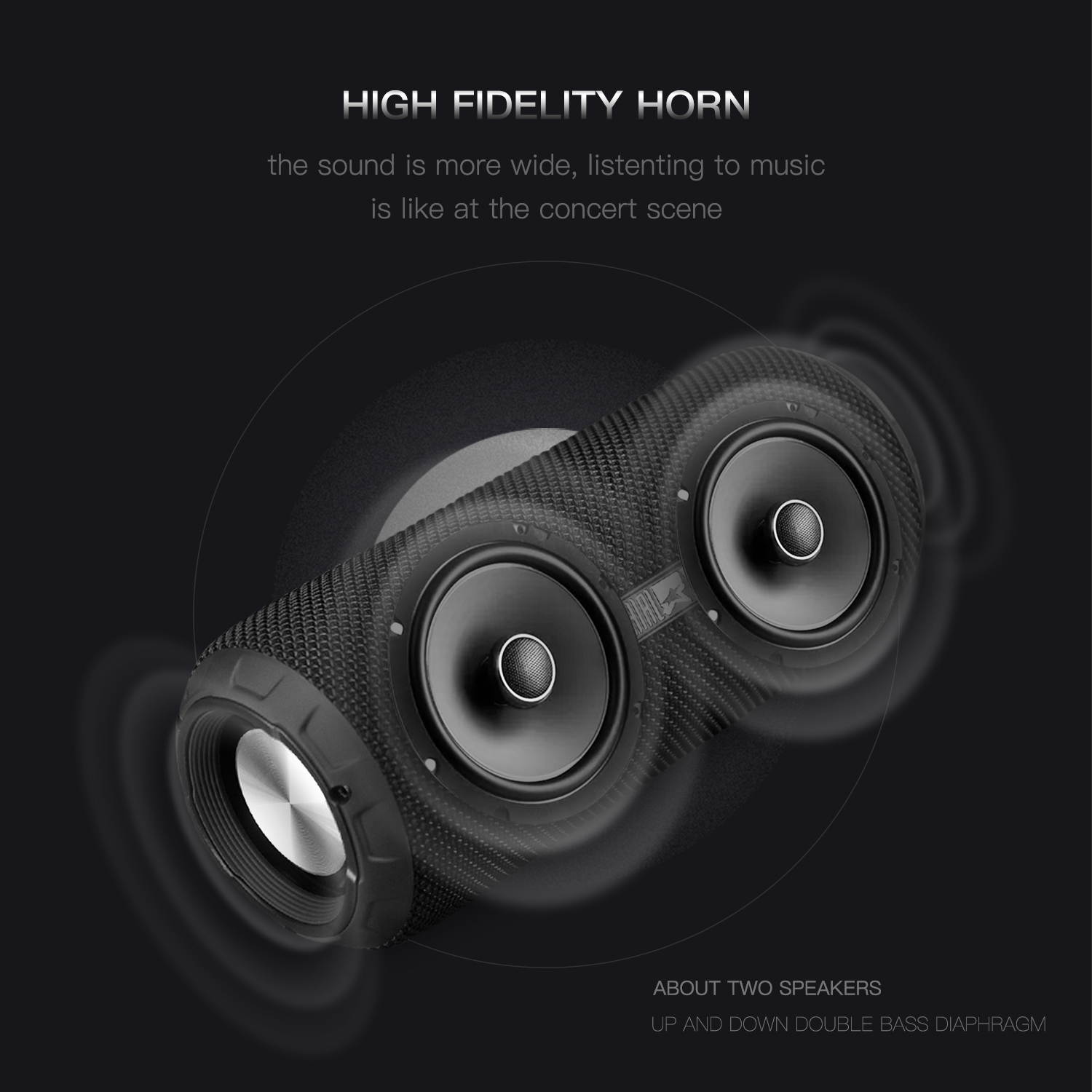 Waterproof Bluetooth Speaker 12W Portabl Wireless Speakers Super Bass Audio With Mic for Outdoor Travelling Motorcycle Party Yoga Sport Bycling Climbing